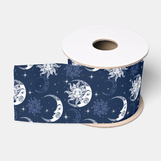 Sun and Moon  Grosgrain Ribbon (Spool)