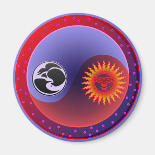 Sun and Moon in Balance Magnet