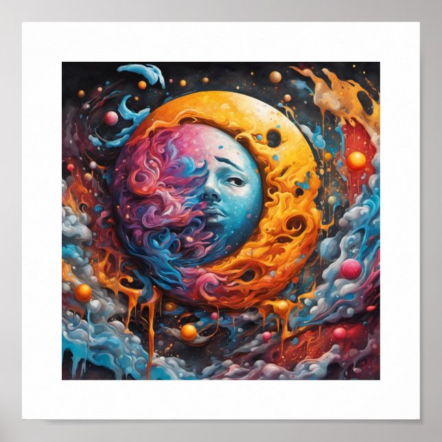Sun and Moon intertwined Poster (Front)