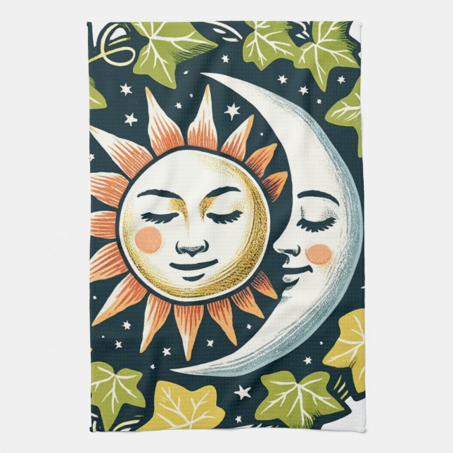 Sun and Moon Ivy                                   Kitchen Towel (Vertical)