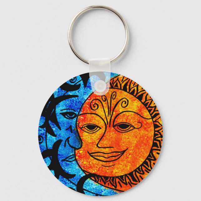 Sun and Moon Keychain (Front)