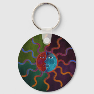 Sun and Moon keychain