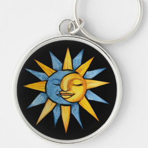 Sun and Moon Keychain