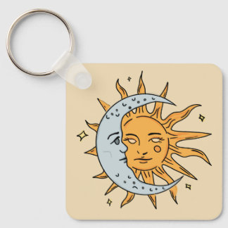 Sun and Moon Keychain