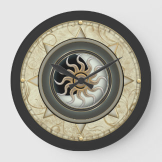Sun And Moon Large Clock