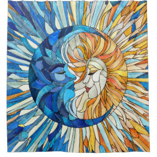 Sun and Moon Mosaic Art