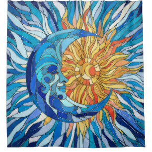 Sun and Moon Mosaic Art