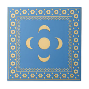 Sun and Moon Mosaic Tile