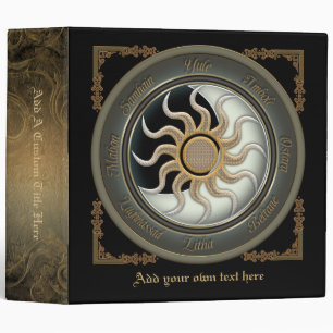 Sun and Moon Pagan Wheel 2" Binder