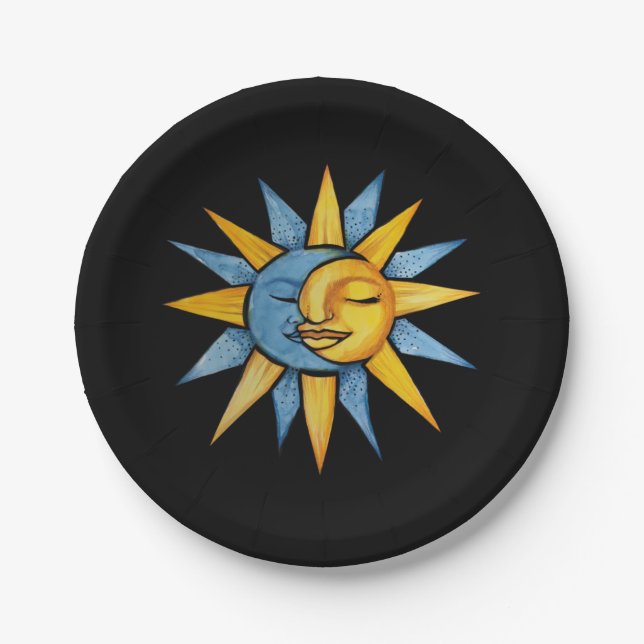Sun and Moon           Paper Plate (Front)