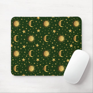 Sun and Moon Pattern Mouse Pad