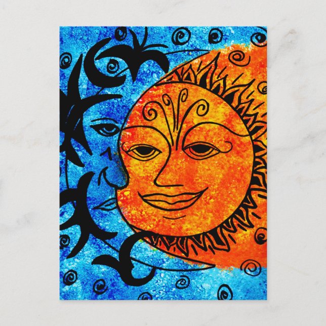 Sun and Moon Postcard (Front)