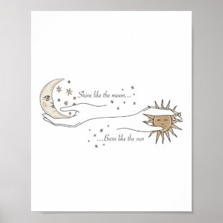 Sun and Moon Poster