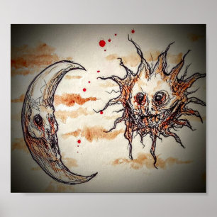 Sun and Moon Poster