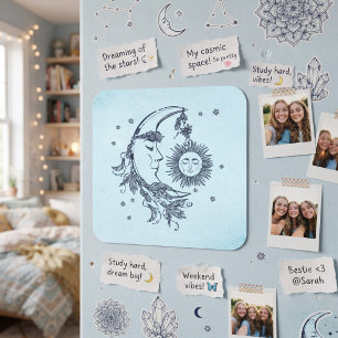 Sun and Moon Square Sticker