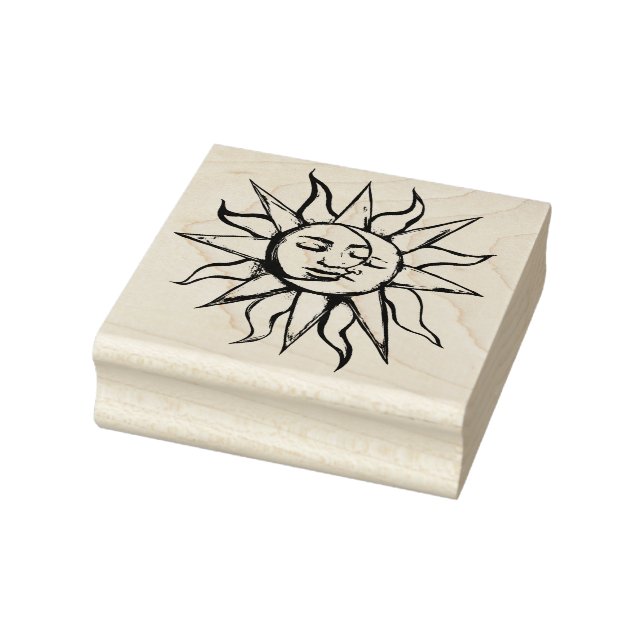 Sun and Moon Sunshine MoonChild                    Rubber Stamp (Stamp)