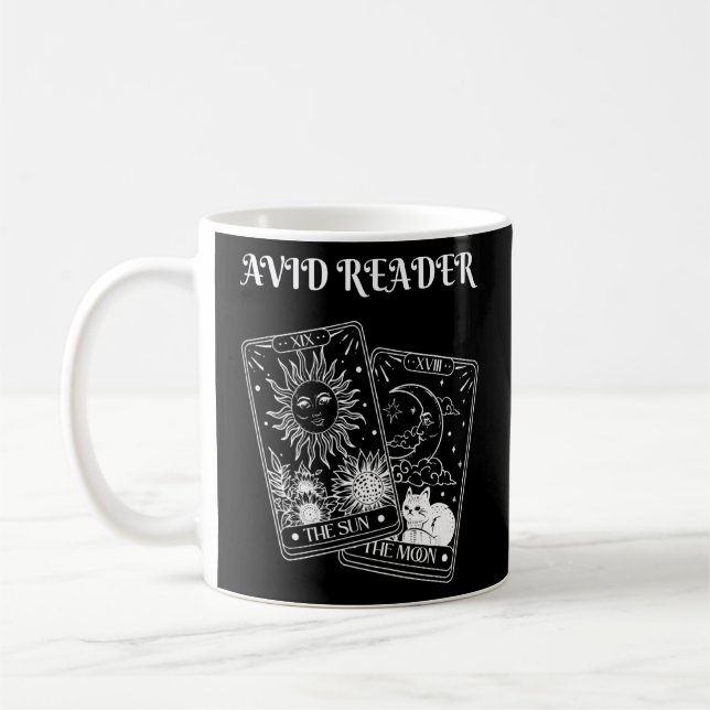 Sun And Moon Tarot Card Avid Reader Witchy Occult  Coffee Mug (Left)