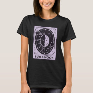 Sun And Moon Tarot Card Mystical Cards Occult Mag T-Shirt