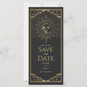 Sun and Moon Tarot Save the Date Magnetic Card