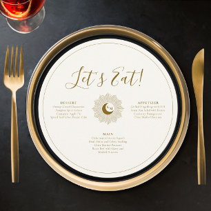 Sun and Moon Timeless Round Wedding Menu