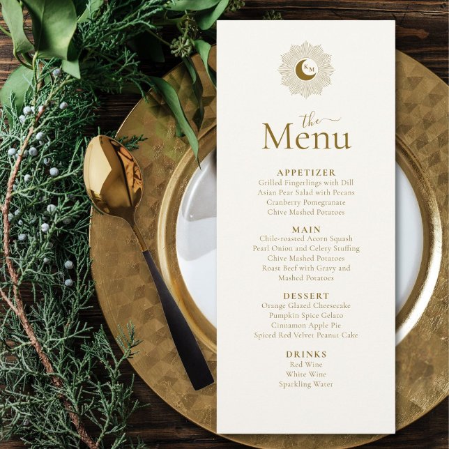 Sun and Moon Timeless Wedding Menu (Creator Uploaded)