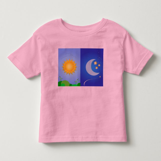 sun and moon toddler t-shirt (Front)