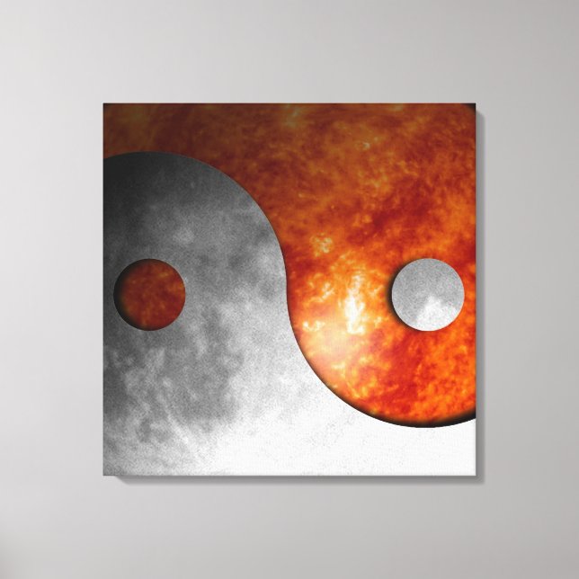 Sun and Moon Yin Yang Canvas Print (Front)