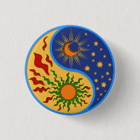 Sun and Moon Yin Yang Colourful