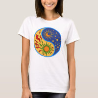 Sun and Moon Yin Yang Colourful