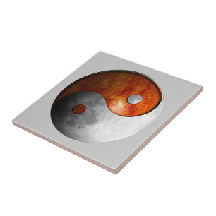Sun and Moon Yin Yang Tile