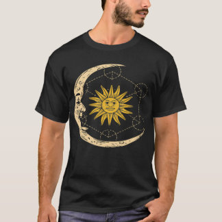 Sun and moon yoga bohemian hippie dress gift acces T-Shirt
