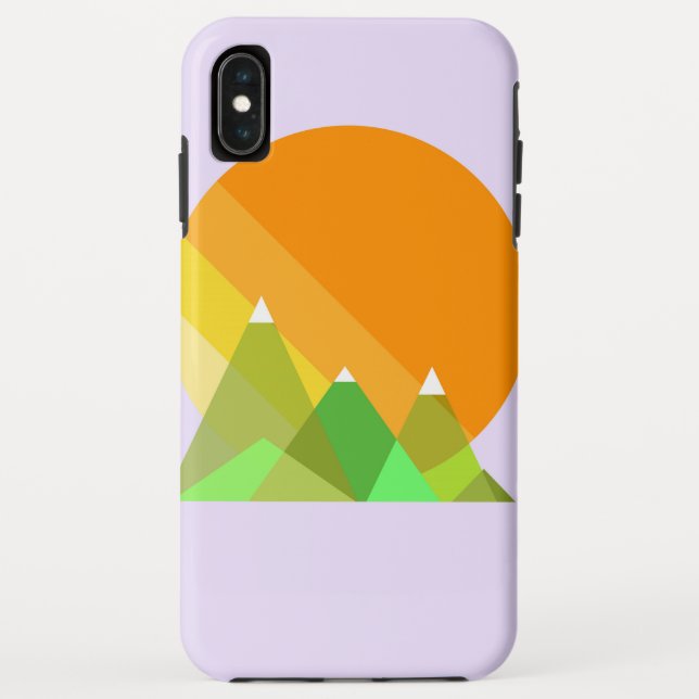 Sun and Mountains Vector Case-Mate iPhone Case (Back)