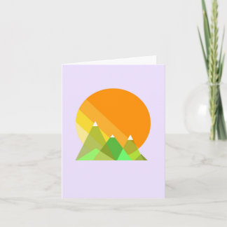 Sun and Mountains Vector Holiday Card