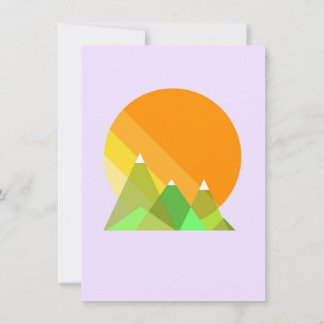 Sun and Mountains Vector Invitation