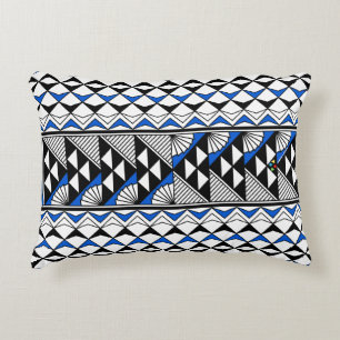 Sun and Rain in Blue Accent Pillow