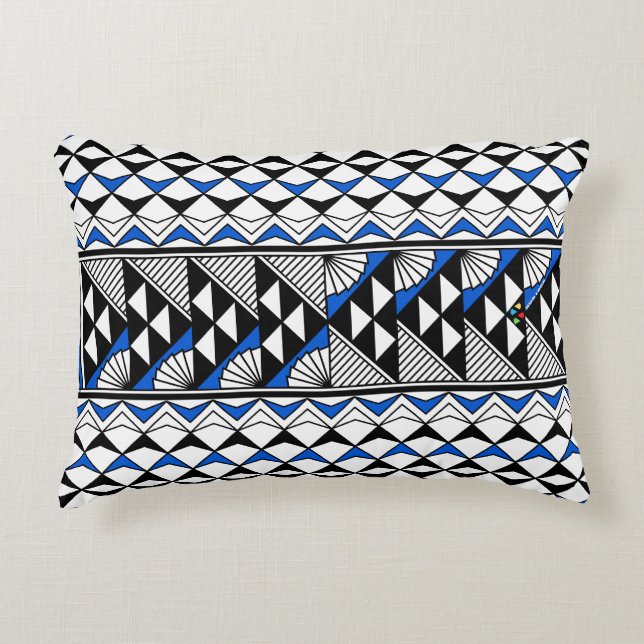 Sun and Rain in Blue Accent Pillow (Front)