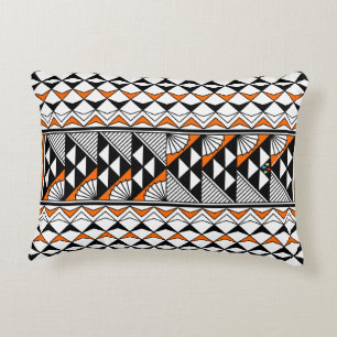 Sun and Rain in Orange Accent Pillow