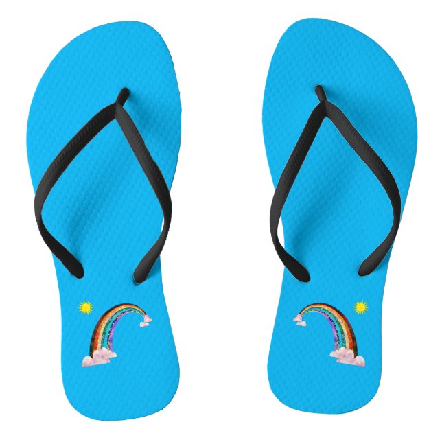 Sun and rainbow 2 flip flops (Footbed)