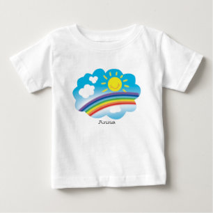 sun and rainbow, cartoon picture, personalized baby T-Shirt