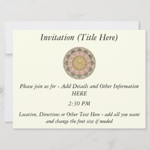 Sun and Seasons Detail from Antique Map circa 1780 Invitation