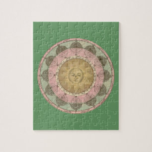 Sun and Seasons Detail from Antique Map circa 1780 Jigsaw Puzzle