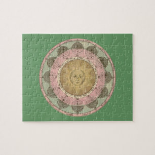 Sun and Seasons Detail from Antique Map circa 1780 Jigsaw Puzzle