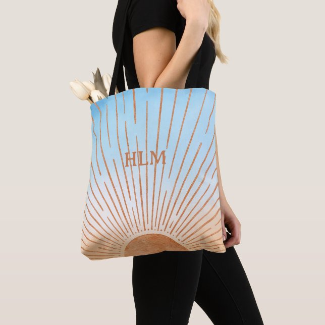 Sun and Sky Personalized Tote Bag (Close Up)