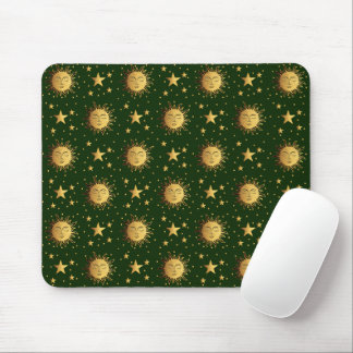 Sun and Stars Pattern Mouse Pad