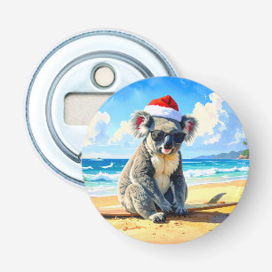 Sun and Surf Koala Santa Hat Bottle Opener