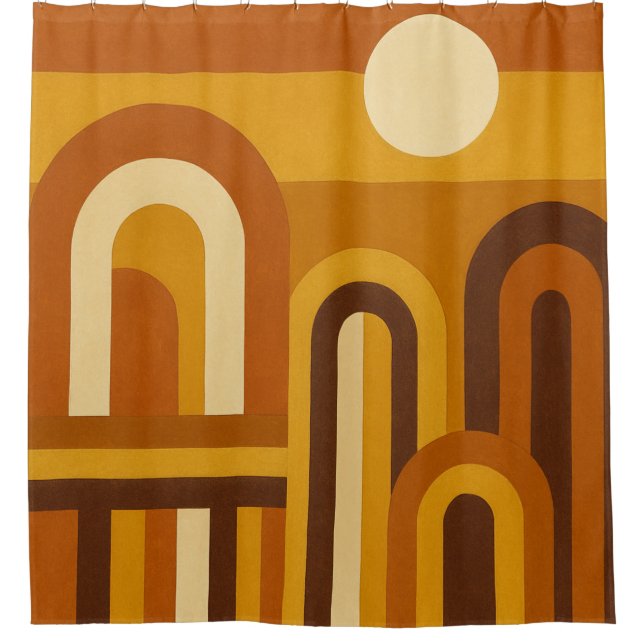 Sun & Arches Mid Century Modern Geometric Design (Front)