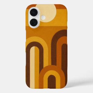 Sun & Arches Mid Century Modern Geometric Design iPhone 16 Case