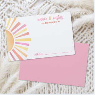 Sun Baby Shower Advice Wishes Card