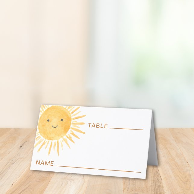 Sun Baby Shower Place Card (Creator Uploaded)
