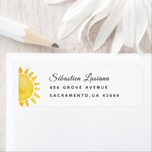 Sun  Baby Shower Return Address